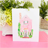 Charleston Pink House Art Print