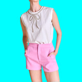 White Rhinestone Bow Emma Tee