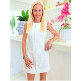 White Textured Winnie Dress