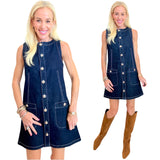 Denim Button Front Melly Dress