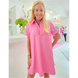 Pink Box Pleated Back Cotton Zelda Dress