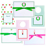 Holiday Wine Tags & Matching Note Card Sets