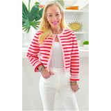 Pink & Red Knit Sutton Jacket