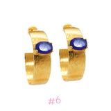Gold Plated Gemstone Earrings