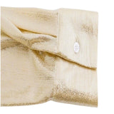 Metallic Gold Button Down Shirley Top