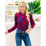 Velvet Ruffle Neck Mikala Top