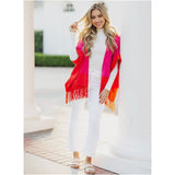 Pink & Orange Soft Knit Maddox Poncho Cardigan