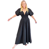 Smocked Poplin Puff Sleeve Carson Dress