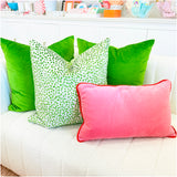 Handmade 22” Green Velvet Pillow (insert included)