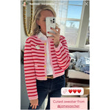 Pink Red Stripe Knit Janna Skirt & Jacket (sold separately)