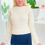 Ivory Soft Knit Belva Sweater