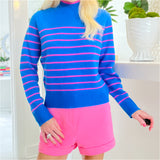 Pink & Blue CASHMERE Minka Sweater