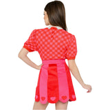 Pink & Red Scalloped Corduroy Heart Skirt