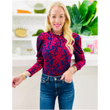 Velvet Ruffle Neck Mikala Top