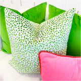 Handmade 22” Green Velvet Pillow (insert included)