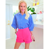 Neon Pink High Waist Alston Shorts