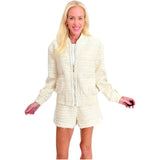 Metallic Wool Tweed Helena Jacket & Shorts (sold separately)