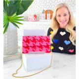 Multicolor Hearts Fine Marino Wool Hearts Sweater