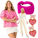 Puff Sleeve Happy Hearts Top