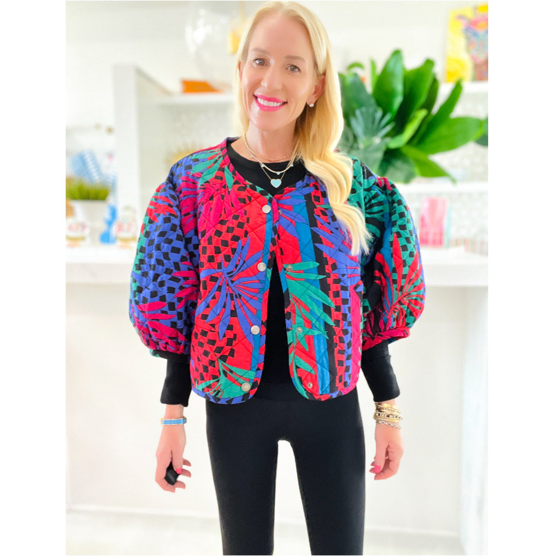 Ameri　PUFF SLEEVE WOOL JACKET Ameri（アメリ）の「PUFF SLEEVE WOOL JACKET（ノーカラー