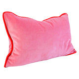 Pink & Cherry Luxe Silk Velvet Lumbar Pillow