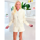 Metallic Wool Tweed Helena Jacket & Shorts (sold separately)