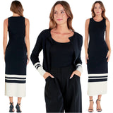 Black & Ivory Knit Lucianna Dress & Cardigan Jacket (sold separately)