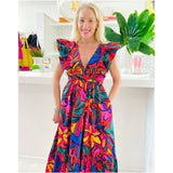 Ruffle Rainbow Tropics Dress