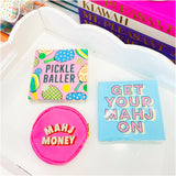 Pickleball & Mahjong Napkins & Zip Pouch