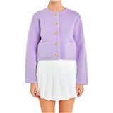 Lilac Knit Finn Skirt & Cardigan Jacket (sold separately)