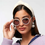 Lele Sadoughi 14K Gold Plated, Mother of Pearl & Hand Swirled Acetate Sunglasses