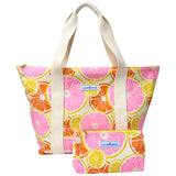 Water Resistant Boat/Travel & Cosmetic Bag in Pink Lemonade (sold separately)