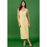 Buttercream Tweed Lila Dress with Decorative Buttons