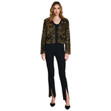 Black & Gold Rope Trimmed Sequin Monte Carlo Jacket