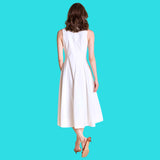 White Bow Front Emeline Dress