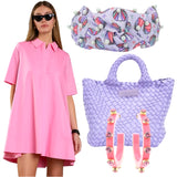 Pink Box Pleated Back Cotton Zelda Dress