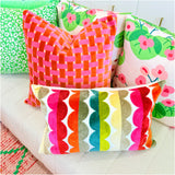 Handcrafted Velvet Scalloped Rainbow Pillows (in 2 SIZES)