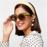 Lele Sadoughi 14K Gold Plated, Mother of Pearl & Hand Swirled Acetate Sunglasses