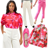 Strawberry Shortcake Ruffle Trim Quilted Patchwork Jacket