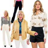 Ivory Tiger Button Down Lora Blouse