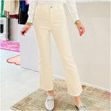 Ivory Flat Front Blake Jeans
