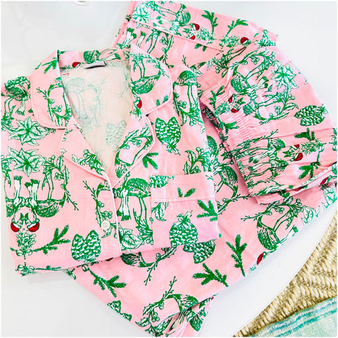 Festive Flamingo Holiday Pajamas