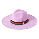 (5 Colors) Felt Wide Brim Hats with Band