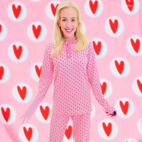 Pink & Red Heart Pajamas