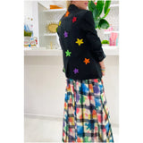 Rainbow Splatter Dress w/ Smocked Back