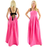 Pink & Black Bow Back Marilyn Monroe Dress