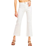 White Flat Front Bubblegum Jeans