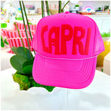 Destination Capri Hat with 3D Lettering