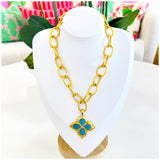 Handmade Gold Vermeil, Mother of Pearl, Turquoise & Sea Glass Necklaces