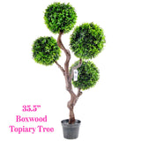 35.5” Boxwood Topiary Tree & Terracotta Planter (sold separately)
